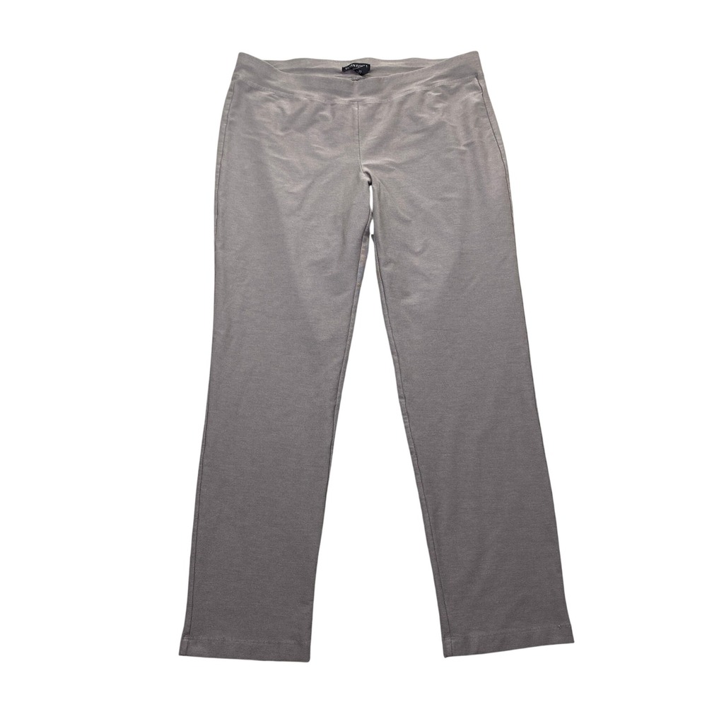 Eileen Fisher Womens Mauve Grey Viscose Stretch‎ Straight Leg Pull On Pants M/M